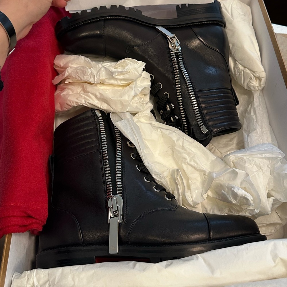 Louboutin En Hiver Combat Boots NWT
